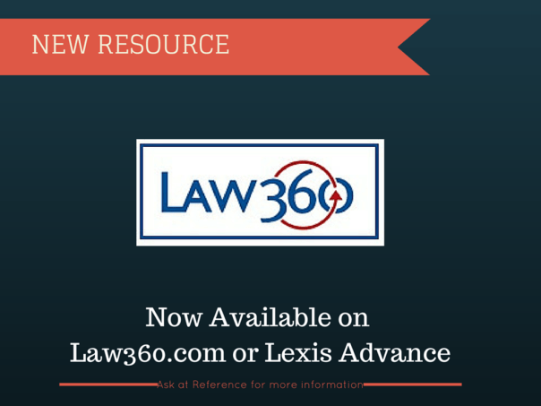 Law 360 now available