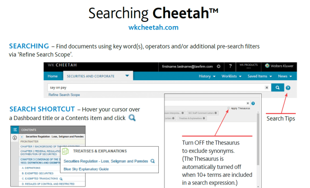 Searching Cheetah Guide