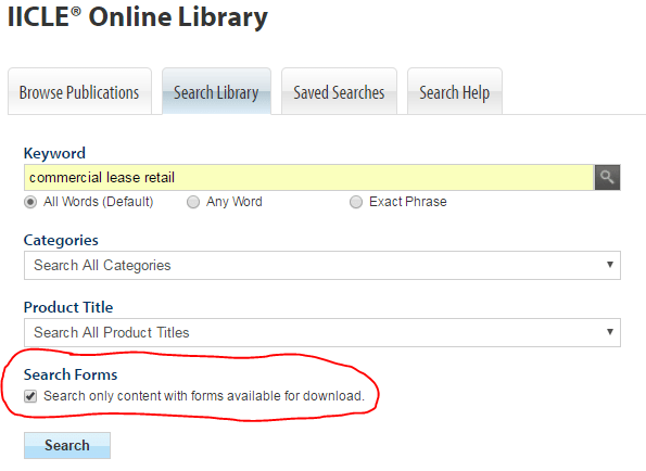 IICLE forms search