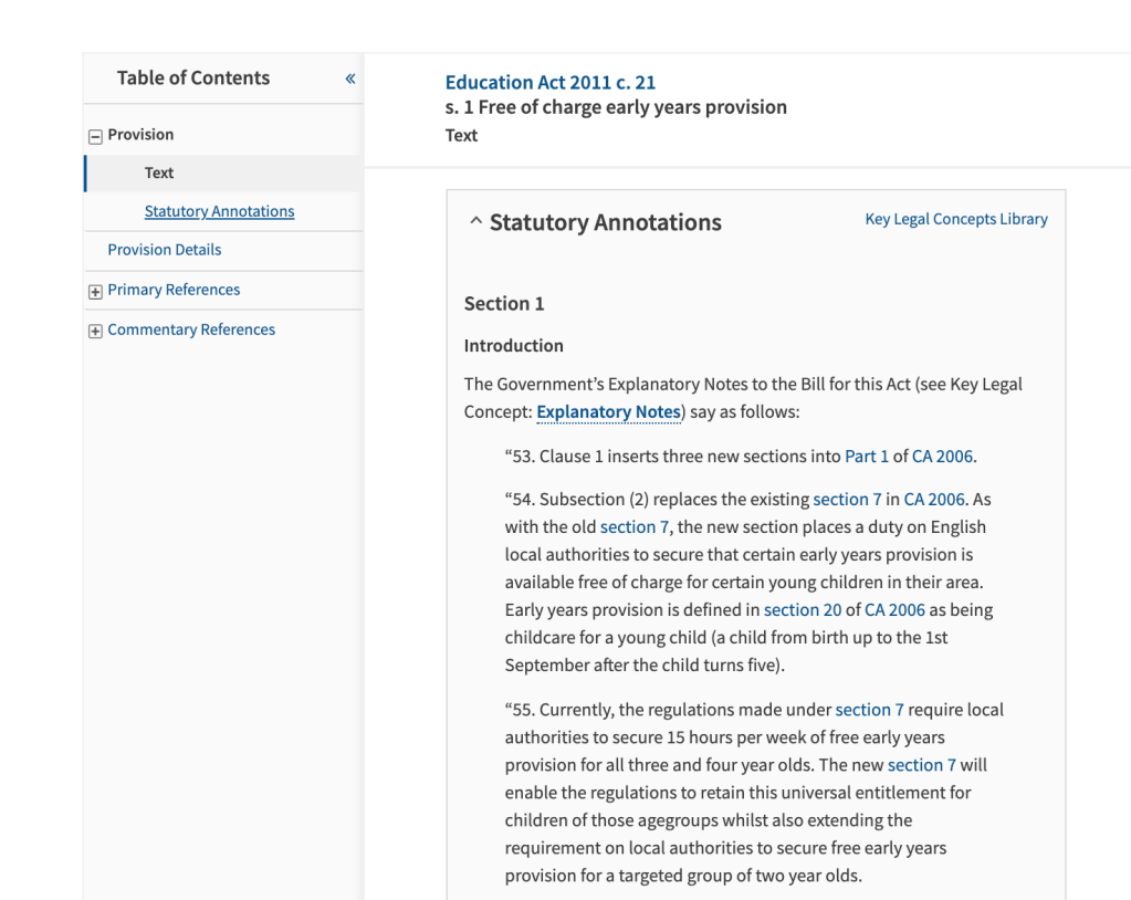 Statutory Annotations
